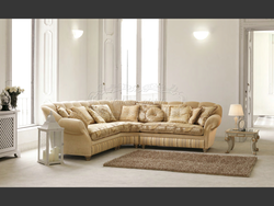 Corner sofa in the living room in a classic style photo