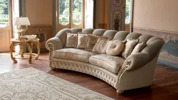 Corner sofa in the living room in a classic style photo