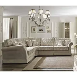 Corner Sofa In The Living Room In A Classic Style Photo