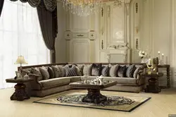 Corner Sofa In The Living Room In A Classic Style Photo