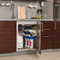 Water filter for sink photo in the kitchen