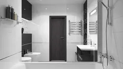 Combination of glossy and matte tiles in the bathroom photo