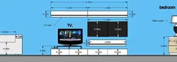Oturma otağının fotoşəkilində televizoru hansı hündürlükdə asmaq olar