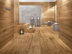 Divarda vanna otağı fotoşəkilində laminat altında plitələr