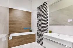 Tiles under laminate in the bathroom photo on the wall