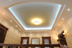 Plasterboard ceiling in Uzbekistan for the living room photo