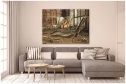 Photo for a high-resolution wall painting in the living room