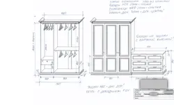 Do-it-yourself loggia wardrobe drawings and diagrams photos