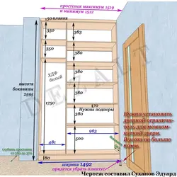 Do-it-yourself loggia wardrobe drawings and diagrams photos