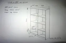 Do-it-yourself loggia wardrobe drawings and diagrams photos