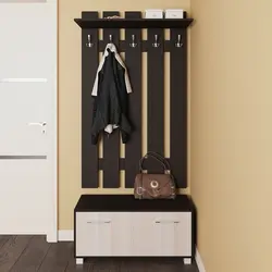 Hallway with shoe rack and hanger in a small corridor photo