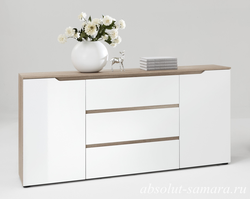 Wardrobe and chest of drawers in the bedroom in the same style photo