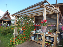 Сынық материалдардан елдегі DIY ас үйі фото