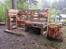 Сынық материалдардан елдегі DIY ас үйі фото