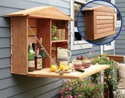 DIY kitchen in the country from scrap materials photo