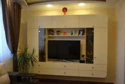 Televizor Fotosurati Uchun Joy Bilan Yashash Xonasi Uchun Mebel Devori