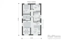 One-story house 9 by 9 with two bedrooms photo