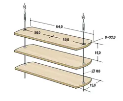 Рафи ошхонаи DIY аз суратҳо ва расмҳои ҳезум