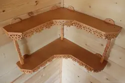 Ағаш фотосуреттер мен сызбалардан жасалған DIY ас үй сөресі