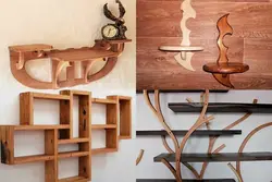 Yog'Och Fotosuratlar Va Chizmalardan Tayyorlangan DIY Oshxona Rafi