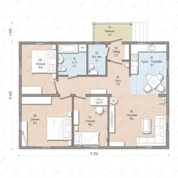 House Project 10 By 10 One-Story With 4 Bedrooms Photo