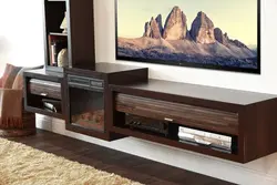 Long TV stand in a modern style for the living room photo