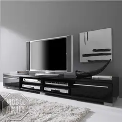 Long TV stand in a modern style for the living room photo