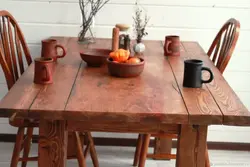 DIY kitchen table made of wood, DIY photo