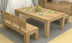 Ағаштан жасалған DIY ас үй үстелі, DIY фотосы