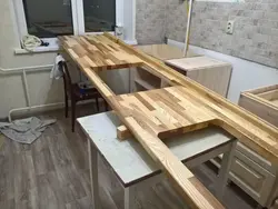DIY kitchen table made of wood, DIY photo