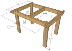 Ağacdan hazırlanmış DIY mətbəx masası, DIY fotoşəkili