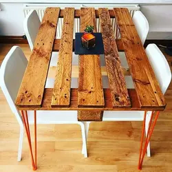 DIY kitchen table made of wood, DIY photo