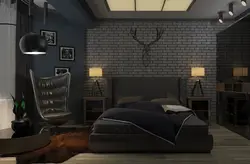 Brutal bedroom interior
