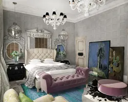 Спальня эклектика интерьер