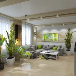 Canlı qonaq otağı interyeri