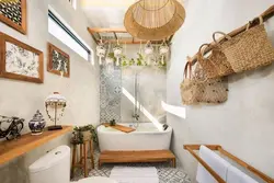 Japandi bathroom interior