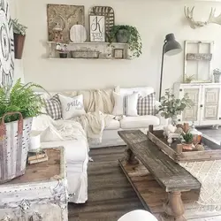 Rustic living room interior