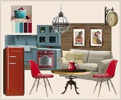 Kitchen interior mood board