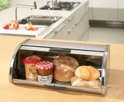 Bread box in the kitchen interior