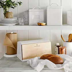 Bread box in the kitchen interior