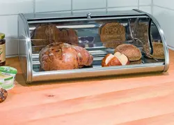 Bread box in the kitchen interior
