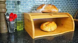 Bread box in the kitchen interior