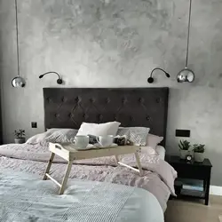 Microcement in the living room interior