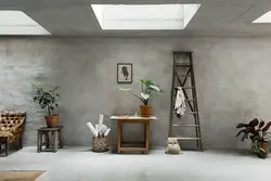Qonaq otağının daxili hissəsində mikrosement