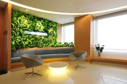 Фитостена в интерьере гостиной