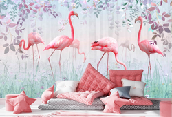 Flamingo In The Bathroom Interior