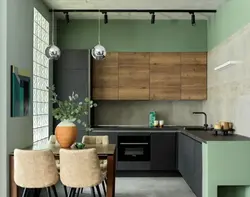 Greenery in the kitchen interior