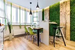 Greenery in the kitchen interior
