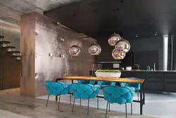 Латунь в интерьере кухни