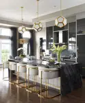 Латунь в интерьере кухни